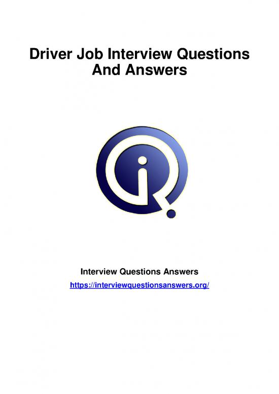 picture Pdf Job Interview 199052 | 1562 Driver Interview Questions Answers Guide
