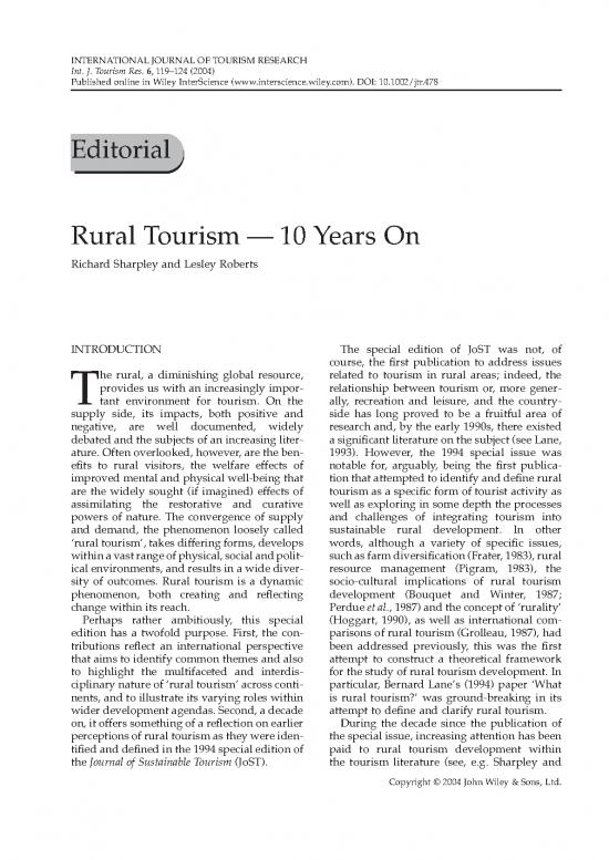 picture1_Tourism Pdf 200044 | 1 Sharpley & Roberts