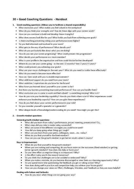 picture Career Pdf 199170 | 30 Good Coaching Questions Handout