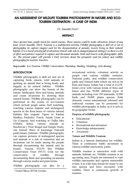 picture1_Tourism Pdf 200201 | Assessment Of Wildlife