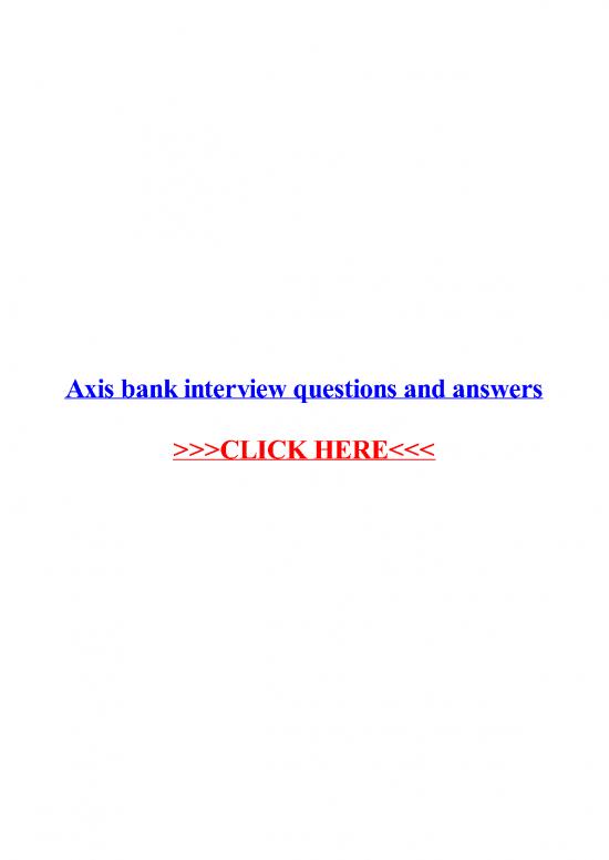 picture_Axis Bank Interview Questions And Answers