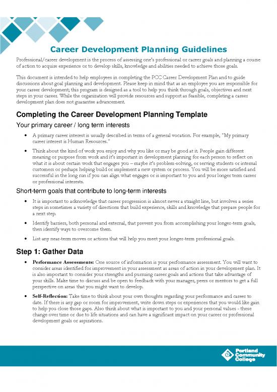 picture Career Development Plan Examples Pdf 199620 | Dev Plan Guidelines Employees1