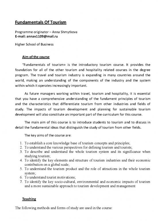 picture1_Tourism Pdf 200124 | Fundamentals Of Tourism