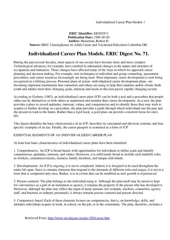 picture1_Career Development Plan Examples Pdf 198953 | Individuallized Career Plan Models