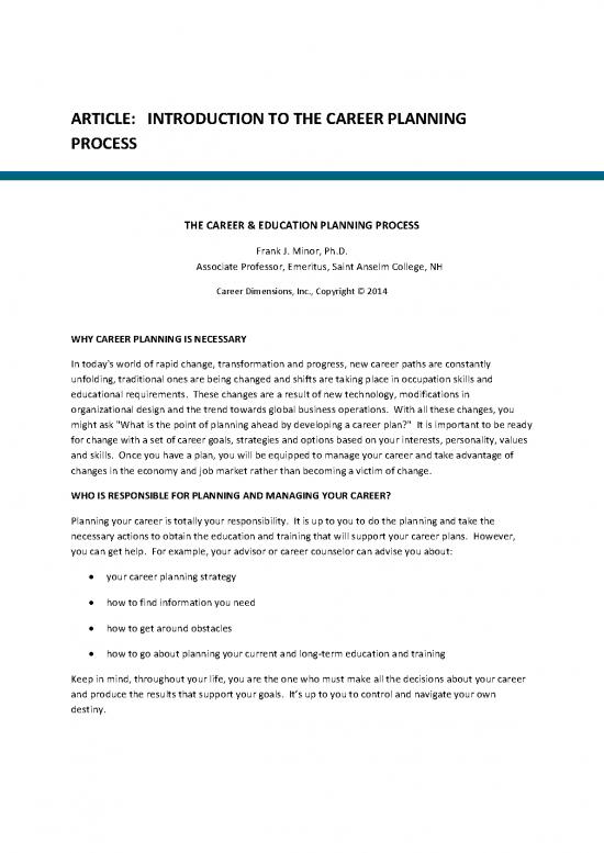 picture Career Pdf 198715 | Introduction To The Career Planning Process