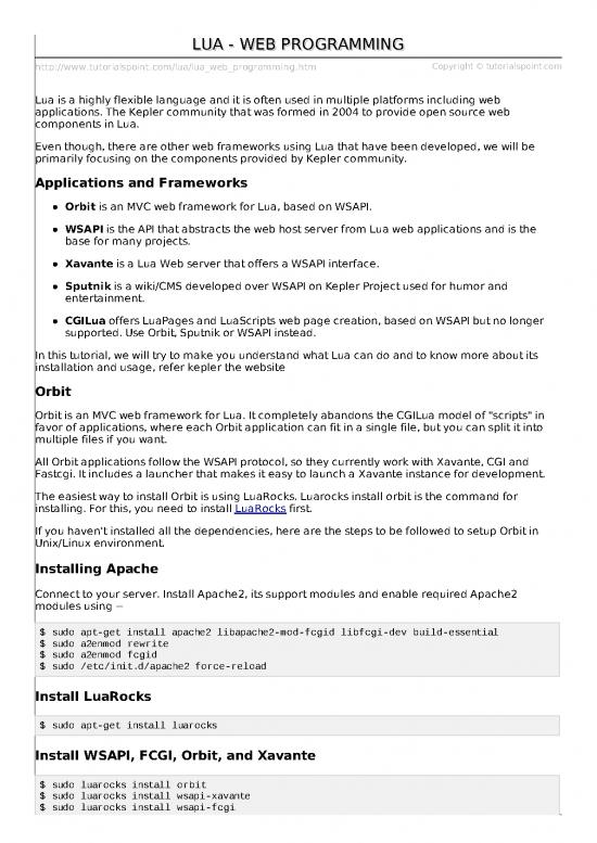 picture_Tutorialspoint Pdf 198408 | Lua Web Programming
