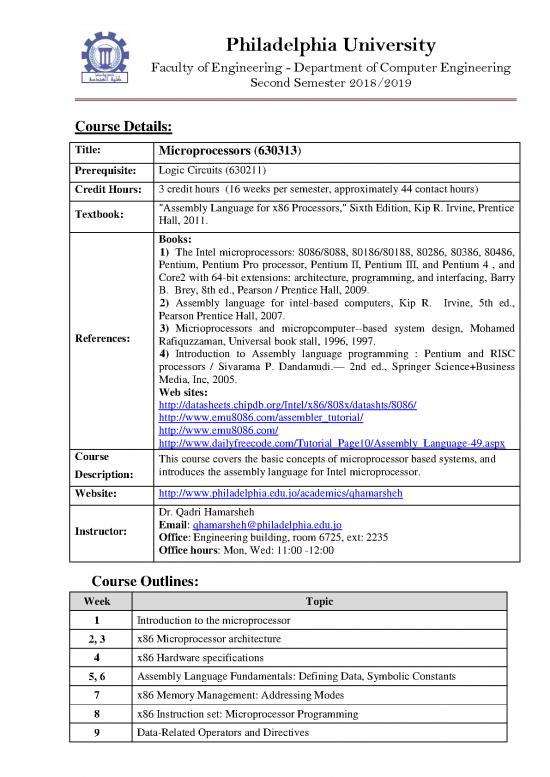 picture Computer Science Thesis Pdf 198130 | Microprocessors (630313) 20182