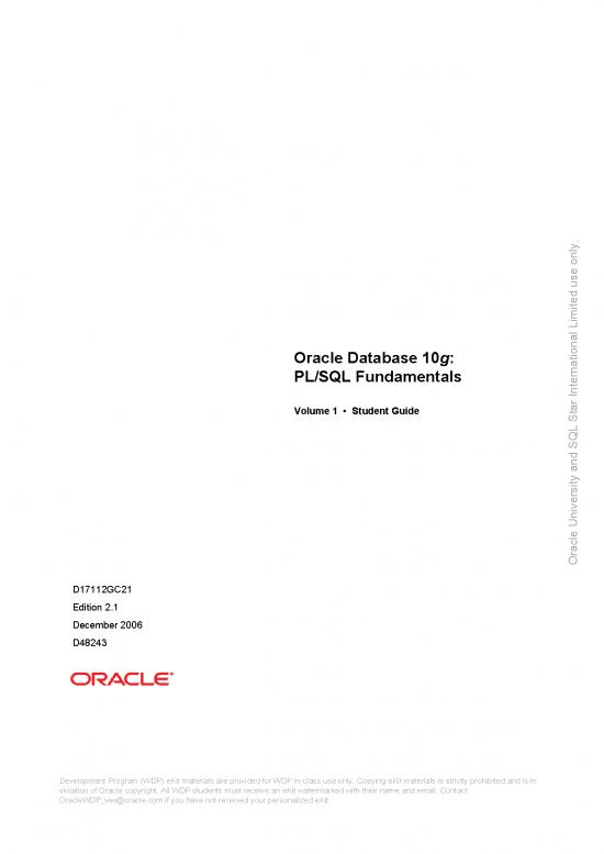 picture_Oracle Database 11g Plsql Fundamentals I (vol1) Oracle Plsql