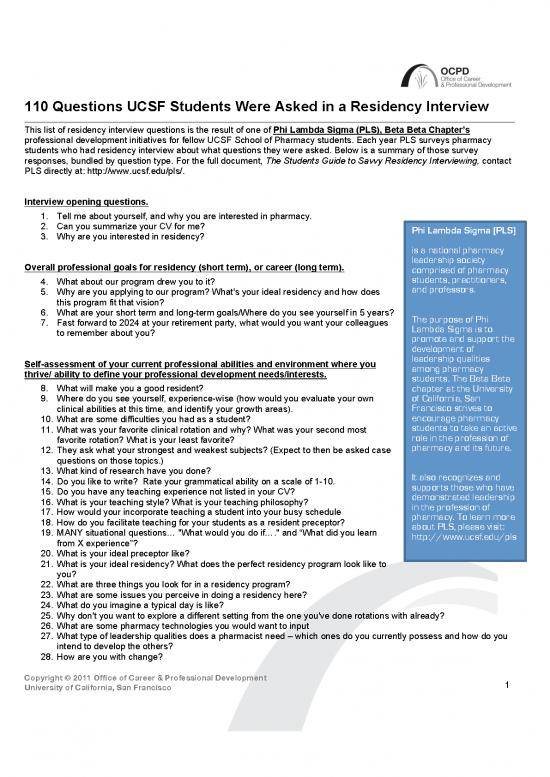 picture_Career Pdf 198798 | Pharmacyresidencyinterviewquestions