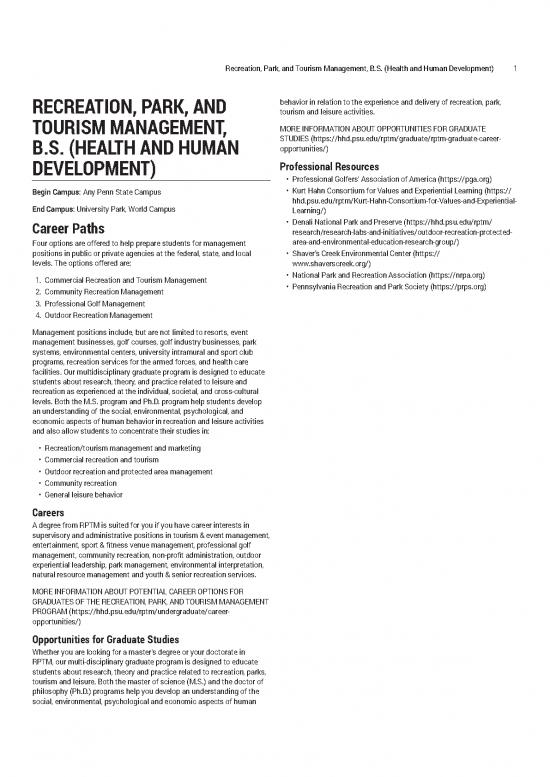 picture Career Pdf 198955 | Recreation Park Tourism Management Bs Careerpathstext