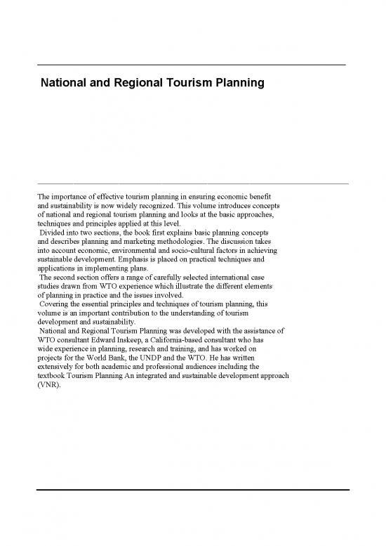 picture1_Marketing In Tourism Pdf 199840 | Regional Tourism Planning Manual 2001