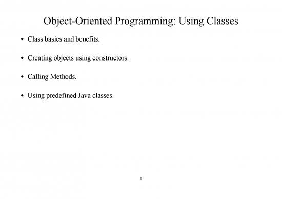 picture1_Object Oriented Programming Java Pdf 198561 | Using Classes