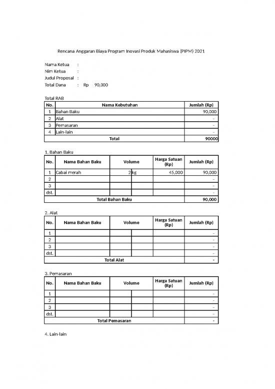 picture File Rab - Rencana Anggaran Biaya Id 20454 | 1fa9abb4b6 Rabpipm2021