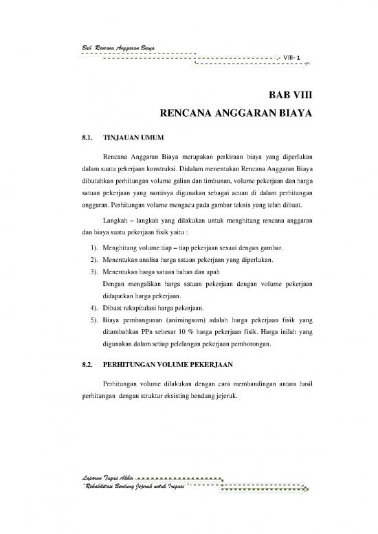 picture File Rab - Rencana Anggaran Biaya Id 20318 | 2054 Chapter Viii