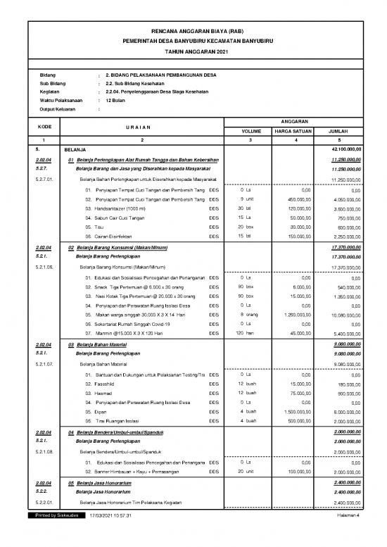 picture File Rab - Rencana Anggaran Biaya Id 20106 | 8 Dd 2021
