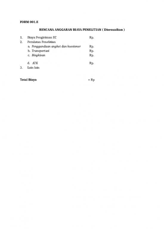 picture File Rab - Rencana Anggaran Biaya Id 20450 | 8 Formulir Rencana Anggaran Biaya Penelitian Dan Jadwal