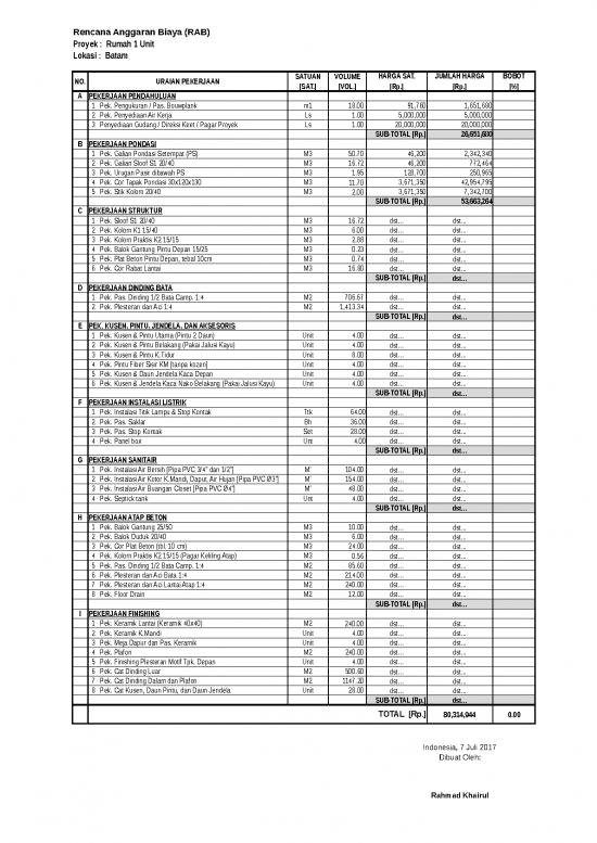 picture_File Rab - Rencana Anggaran Biaya Id 20681 | Analisis Bahan Dan Upah 1