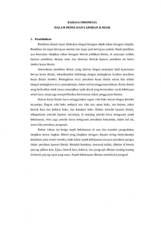 picture Bahasa Indonesia Dalam Penulisan Laporan Ilmiah | File - Laporan Penelitian Id 19120