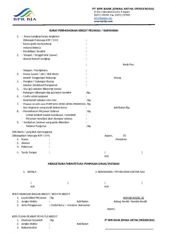 picture Download Surat Permohonan Kredit Pegwaai | File - Slip Gaji Id 18702