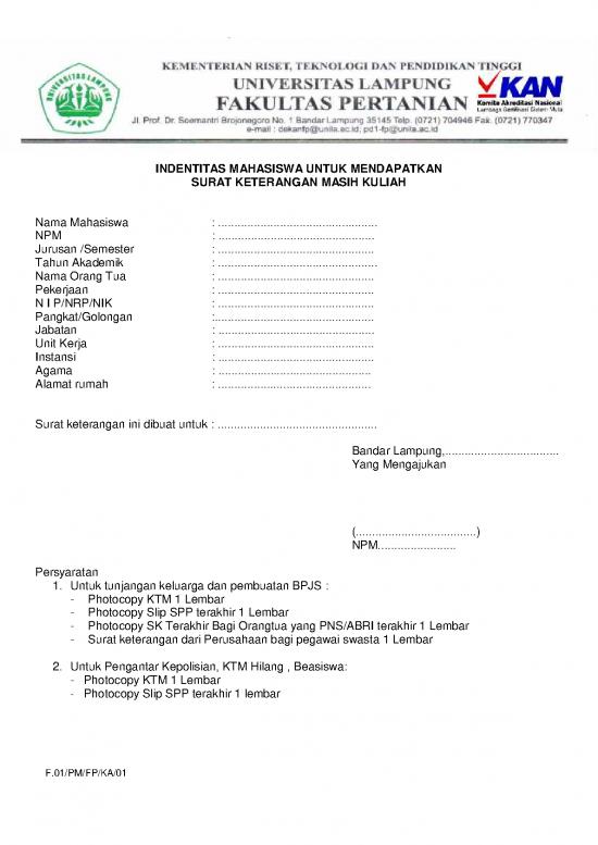 picture Form Permohonan Surat Keterangan Masih Kuliah