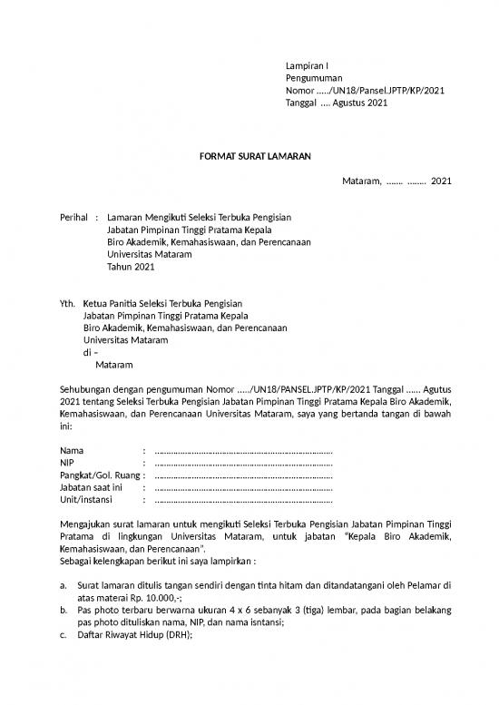 picture Surat Lamaran Doc 18448 | Format Surat Lamaran Dan Surat Pernyataan