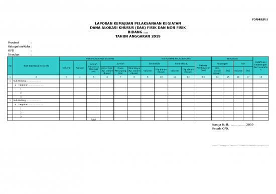 picture File - Laporan Kegiatan Id 20109 | Formulir 5 Dak Fisik Non Fisik
