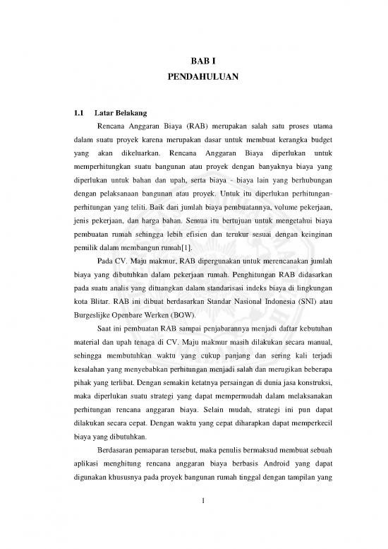 picture File Rab - Rencana Anggaran Biaya Id 20304 | Jiptummpp Gdl Atainbitru 43399 2 Bab I