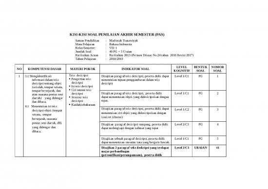picture_Materi Kelas 7 - Bahasa Kelas Vii Id 19594 | Kisi Kisi  Ind Pas Kls 7 Smtr 1 2018 2019