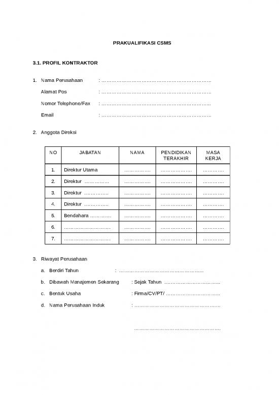 picture1_Presentasi Usaha 18521 | (lampiran 1) Form 2015 Formulir Pendaftaran Prakualifikasi Csms