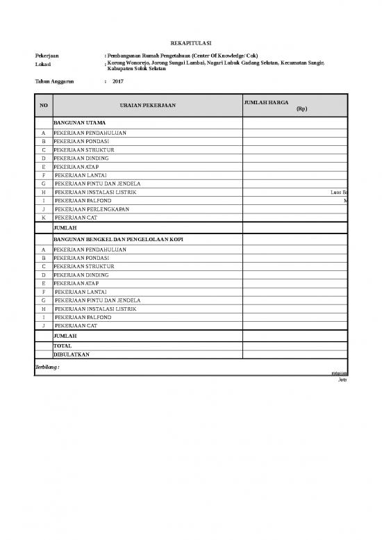 picture Excel Sheet Download 20390 | Lampiran  Bill Of Quantity Cok