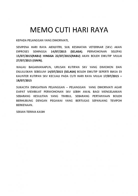 picture1_Memo Cuti Hari Raya | File Contoh - Memo