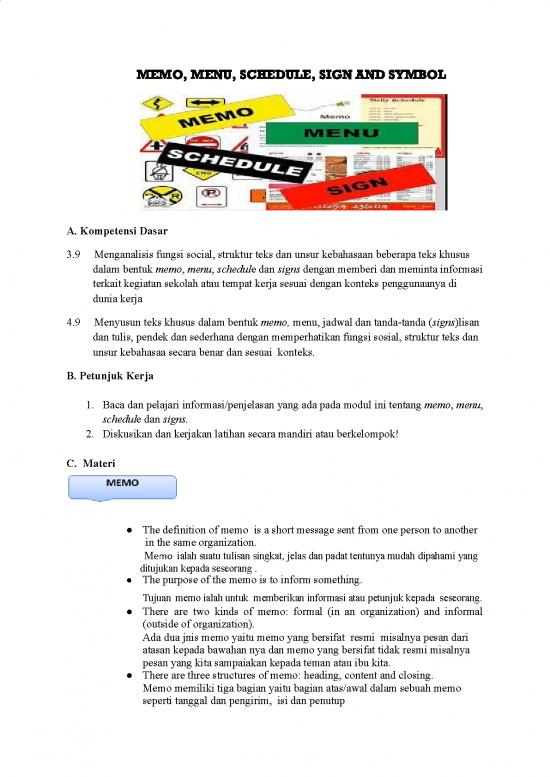 picture_Modul Memo, Menu, Schedule, Sign And Symbol | File Contoh - Memo