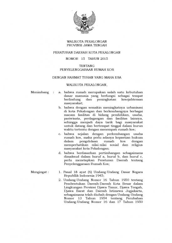 picture_Presentasi Usaha 20829 | Peraturan Daerah Kota Pekalongan Nomor 15 Tahun 2015 Tentang Penyelenggaraan Rumah Kos