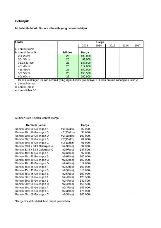 picture_Excel Sheet Download 20784 | Perhitungan Biaya Bangun Rumah