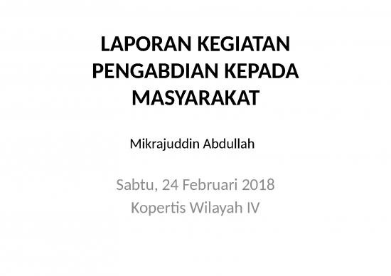 picture Pro Mikrajudin Laporan Kegiatan Pengabdian Kepada Masyarakat Kopertis Iv 24 Feb 2018 | File - Laporan Kegiatan