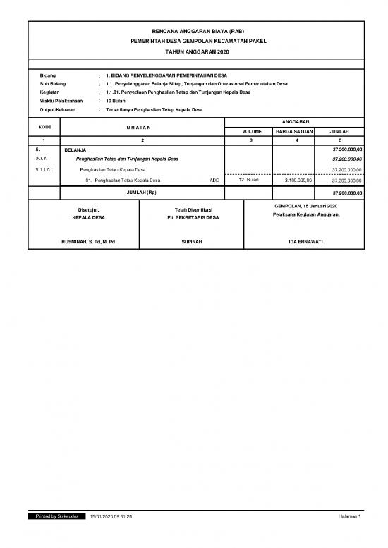 picture File Rab - Rencana Anggaran Biaya Id 20379 | Rab 2020