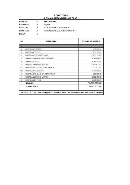 picture File Rab - Rencana Anggaran Biaya Id 20385 | Rbg Rumah Tipe 36