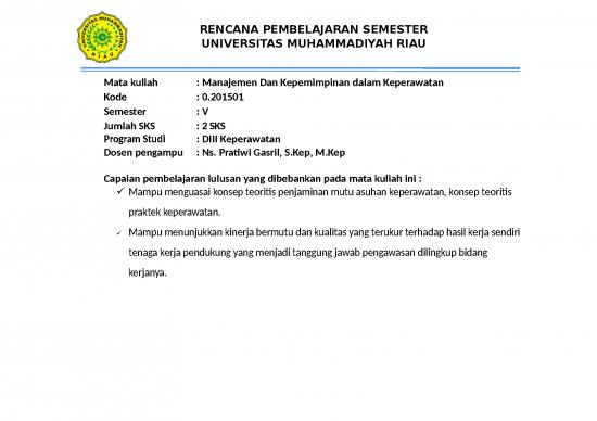 picture_Manajemen Dan Kepemimpinan Dalam Keperawatan 19715 | Semester 5   Rps Manajemen Kepemimpinan Dalam Keperawatan