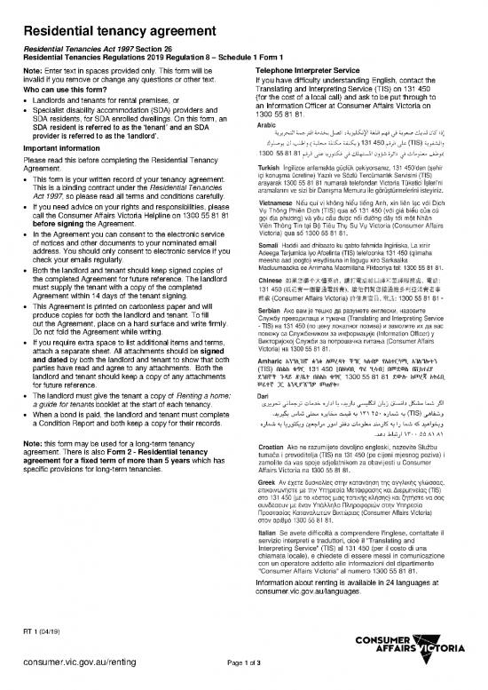 picture_Agreement Contract Sample 201939 | 1 Vic Hers Residential Tenancy Agreement Terms  Conditions