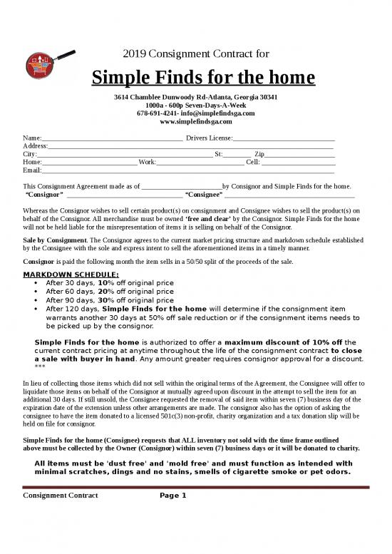 picture1_Agreement Contract Sample 202150 | 2019 Simple Finds Consignment Contract