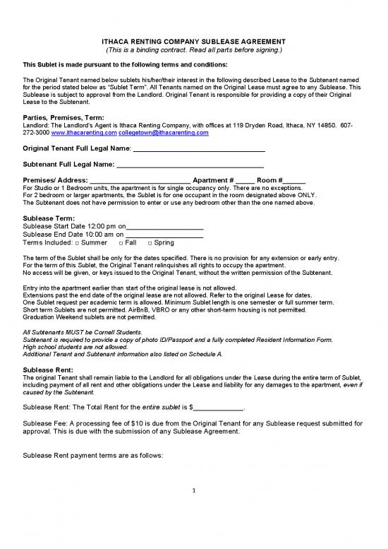 picture_Lease Agreement Template 201797 | 22 23 Sublet Form With Info Form