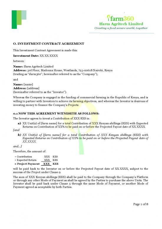picture1_Agreement Contract Sample 201685 | 5f509f0e137386589c243a9f Ifarm   Investment Contract Agreement   Blank
