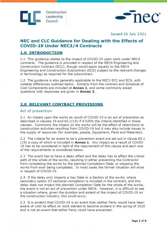 picture_Contracts Pdf 202611 | 6 Nec And Clc Covid 19 Contractual Guidance &ndash; Dealing With The Effects Of Covid 19 Under Nec3 And 4 Contracts &ndash; V0