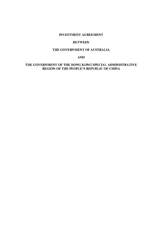 picture_Agreement Sample 202685 | A Hkfta Investment Agreement