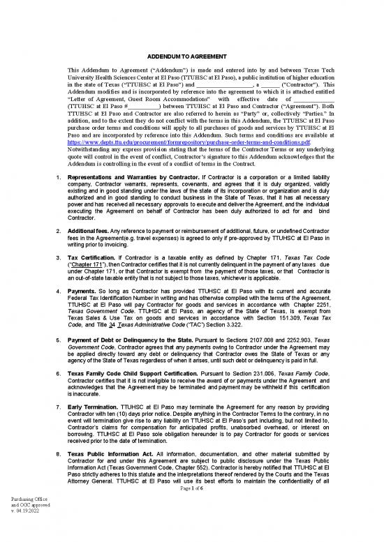 picture_Agreement Sample 201575 | Addendum To Agreement Template