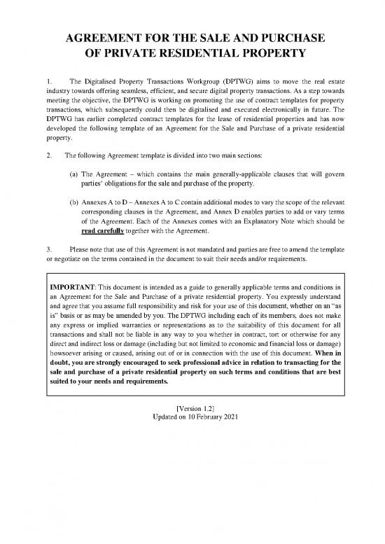 picture_Agreement Contract Sample 202544 | Agreement For The Sale And Purchase Of Private Residential Property 2021