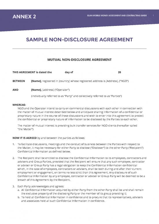 picture1_Agreement Of Services Template 202514 | Annex 2 Sample Non Disclosure Agreement