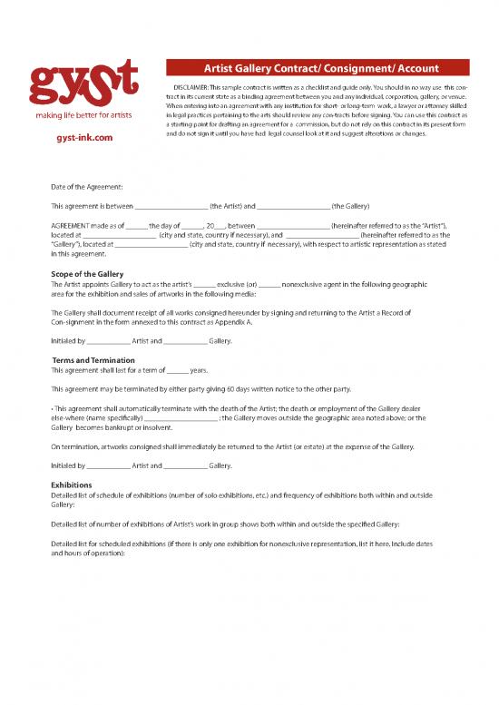 picture1_Agreement Form 202192 | Artist Gallery Contract