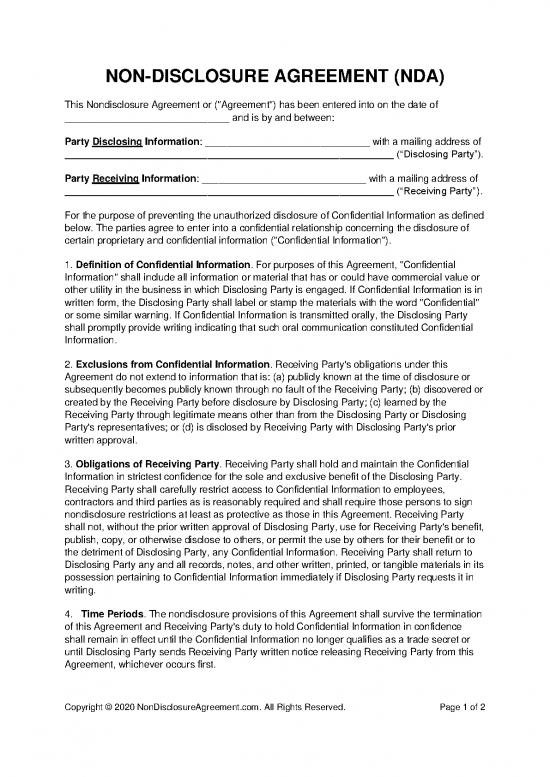 picture_Agreement Form 201956 | Basic Non Disclosure Agreement