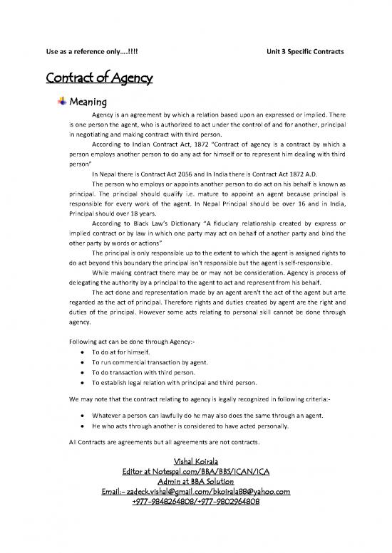 picture1_Agreement Contract Sample 202136 | Bba 4th Semester Business Law Unit 3 Note